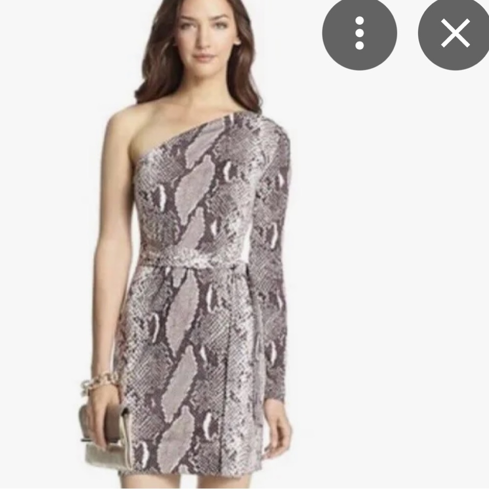 Diane Von Furstenberg Python One Shoulder Dress - image 2